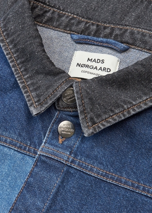 Gisli patch denim skjorte Mix Blue Denim Mads Nørgaard 